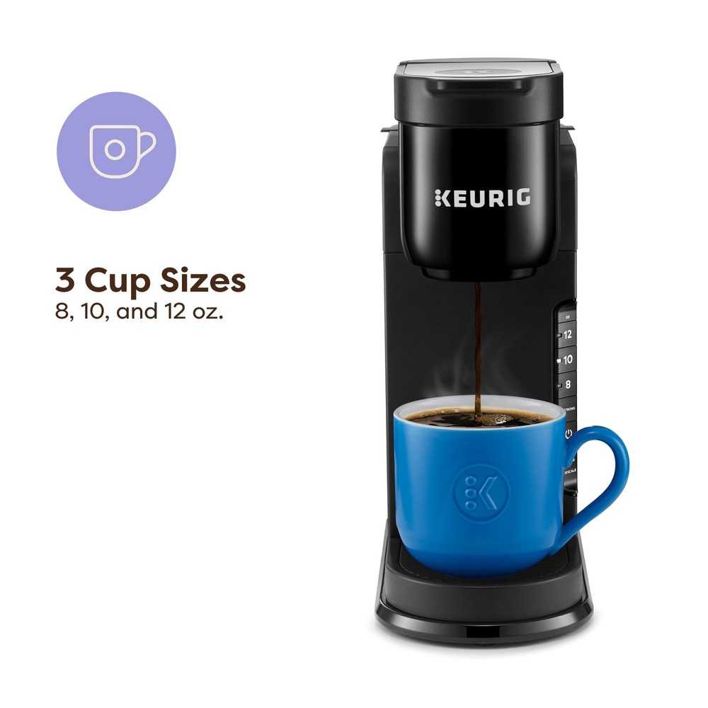 K-Express Single Serve K-Cup Pod Coffee Maker, 3 Brew Sizes, Strong Button Fe...