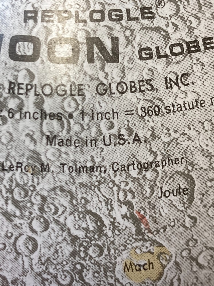 Vintage Replogle Moon Globe 6 inch