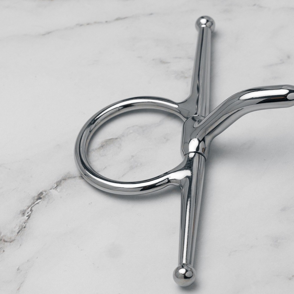 NY Tack Full Cheek Forward Copper Roller Snaffle Horse Bit