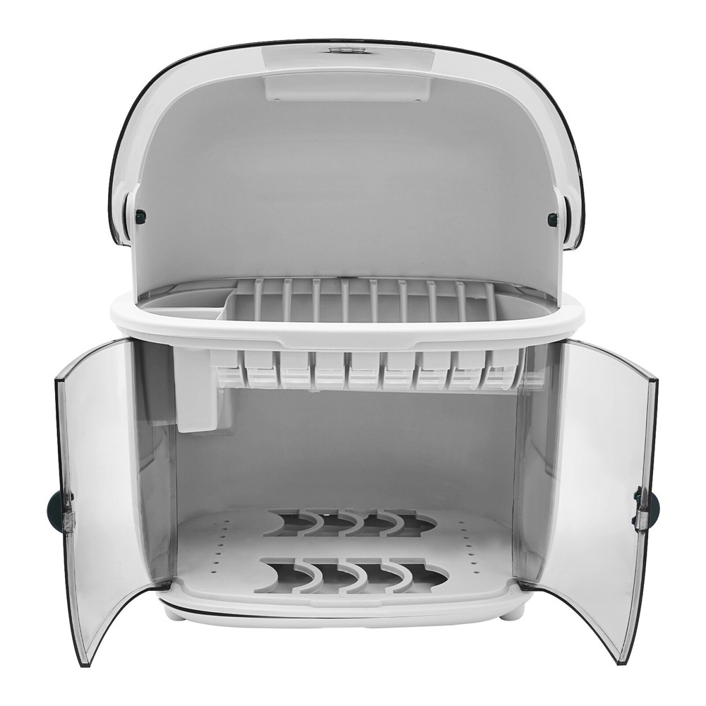 2 Tier Plastic Drying Rack for Kitchen, Dish Drying Rack 2-tier Dish Drying Rack