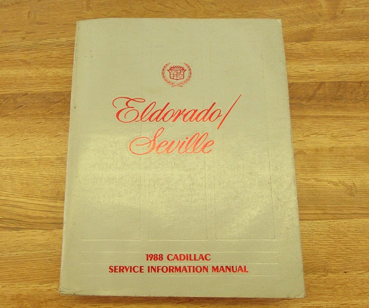1988 CADILLAC ELDORADO & SEVILLE SHOP SERVICE MANUAL OEM ORIGINAL GM PUBLICATION