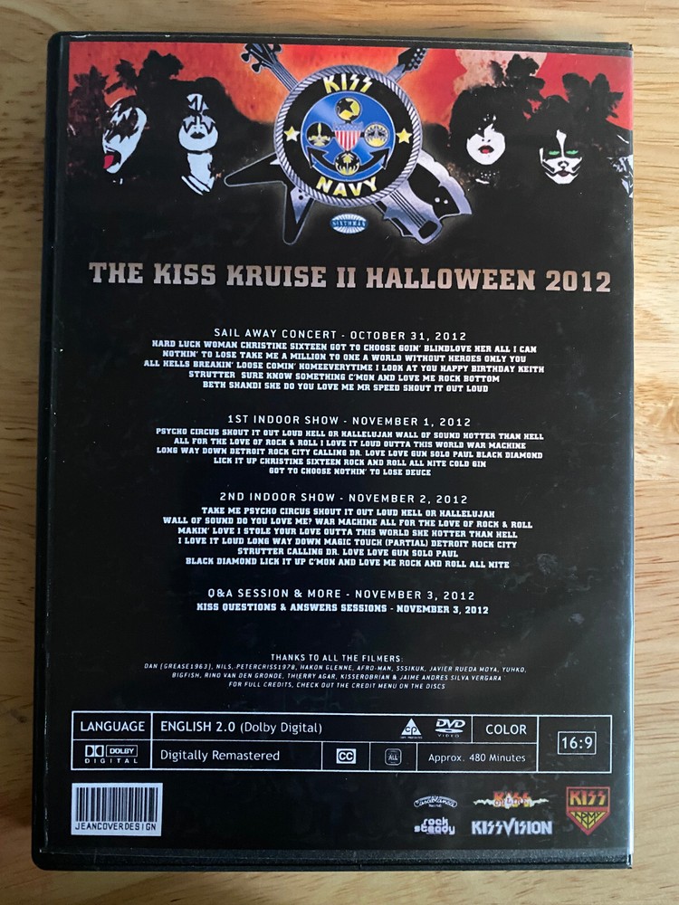 KISS - The Kiss Kruise II - Halloween 2012 Live DVD Gene Simmons Paul Stanley