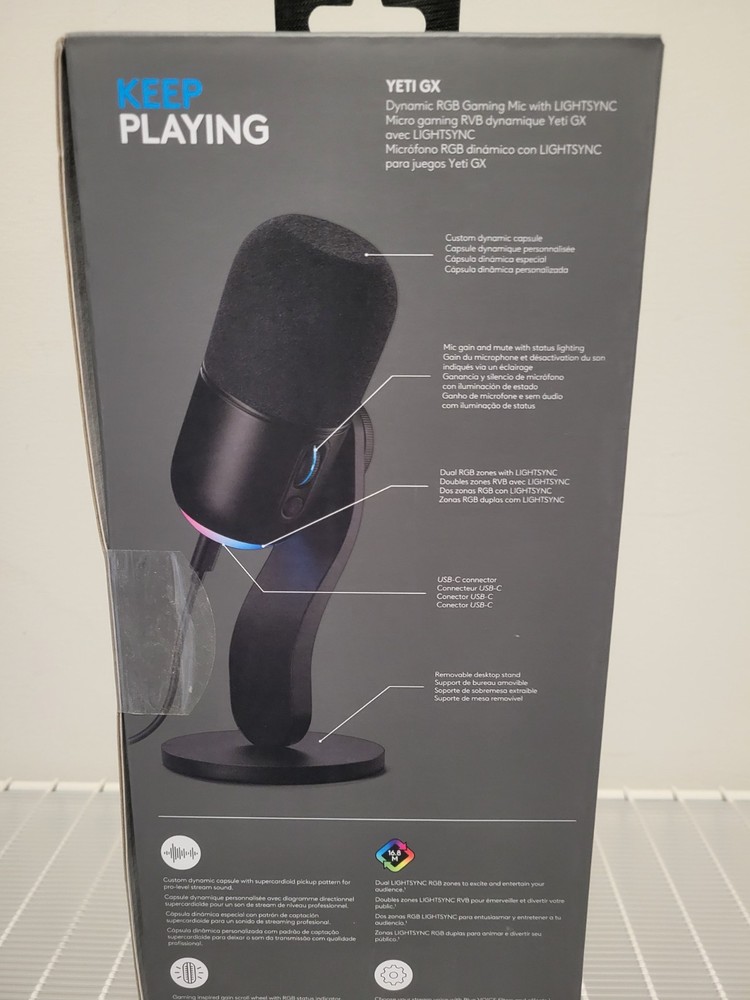 Logitech Yeti GX Microphone W/ Samson Pop Filter - Pre-owned Excellent Condition