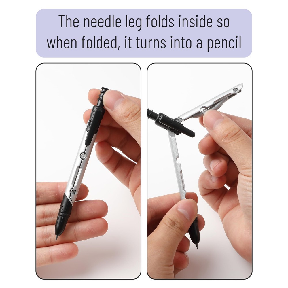 Mr. Pen- Convertible Compass, Extra Lead Refills, Compass Geometry Tool,...