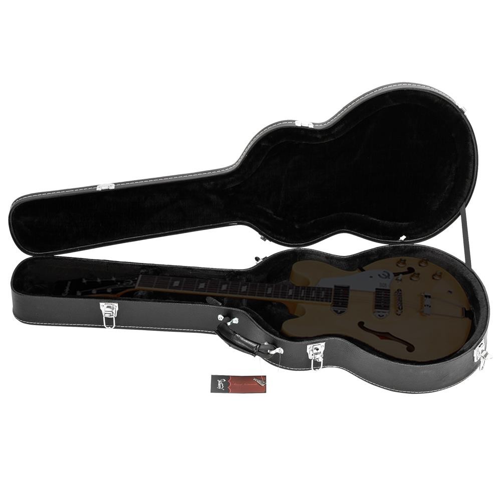 Glarry Jazz Electric Light Weight Hard Shell Guitar Carrying Lockable Case