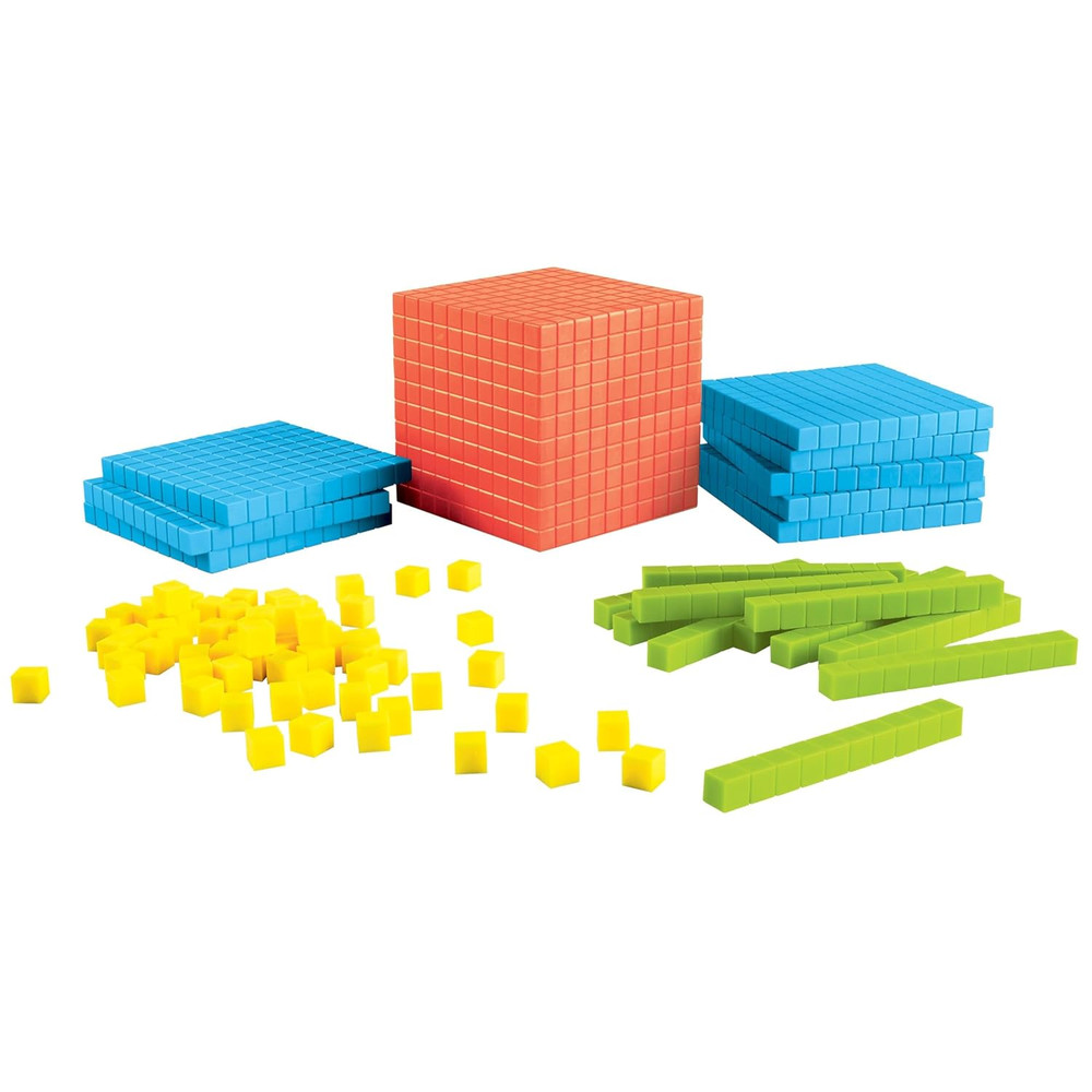 Base 10 Starter Set – 141-Piece Place Value Blocks with Teacher’S Guide, Classro