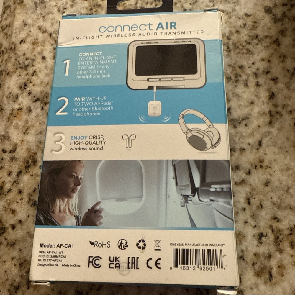 NEW MEE audio Connect Air in-Flight Bluetooth Wireless Audio Transmitter Adapter
