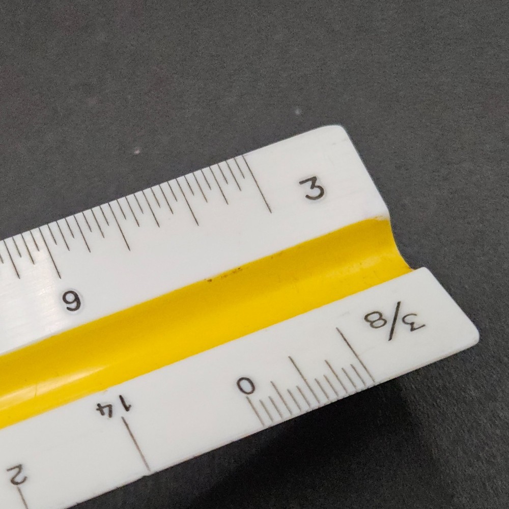 Vintage Dietzgen 1656 BP Triangular Scale Ruler Architecture Drafting