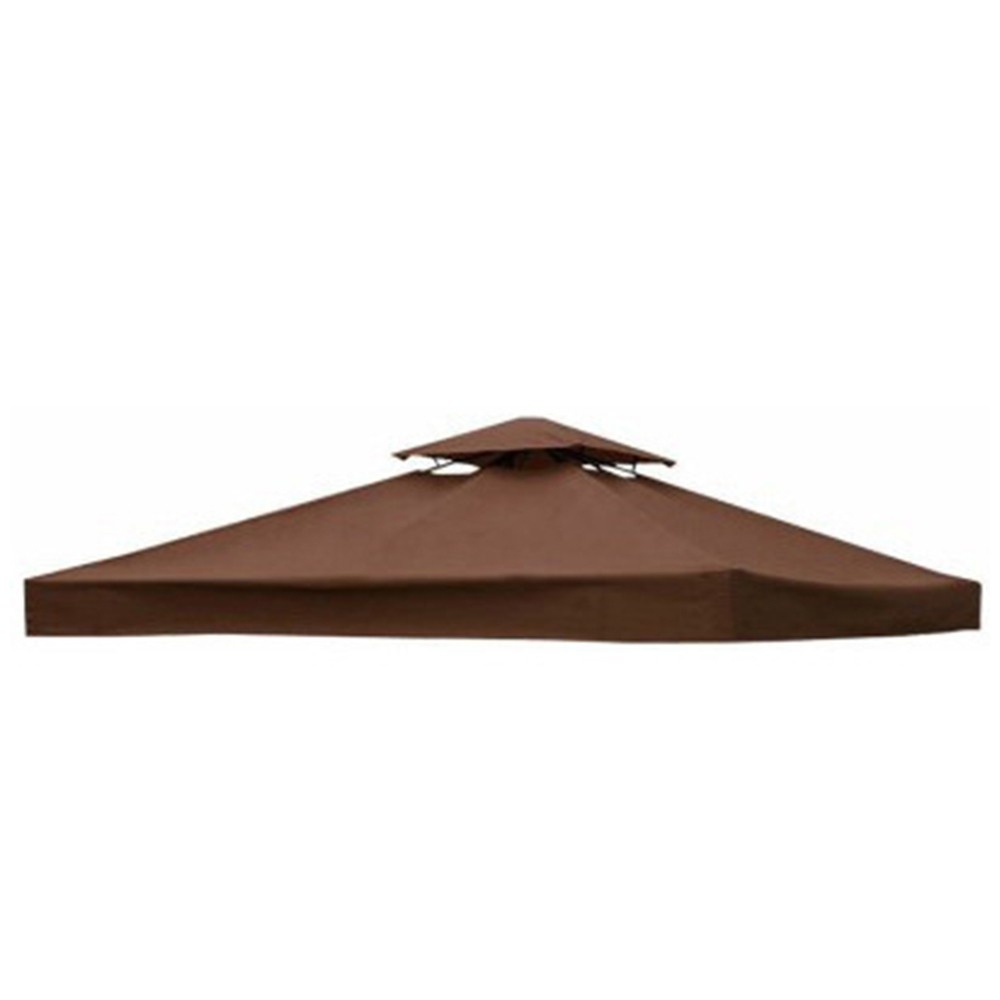 10'x10' Waterproof Gazebo 2 Tier Top Replacement Canopy UV Sunshade Patio Cover