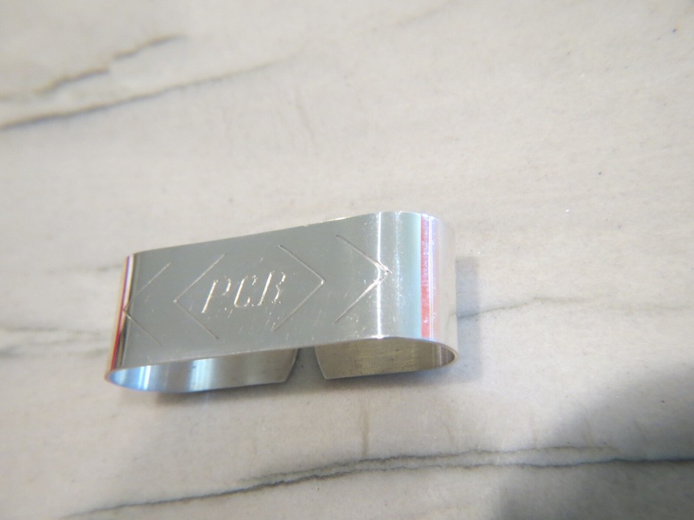 WEB Sterling Silver Napkin Rings 23.3 grams.