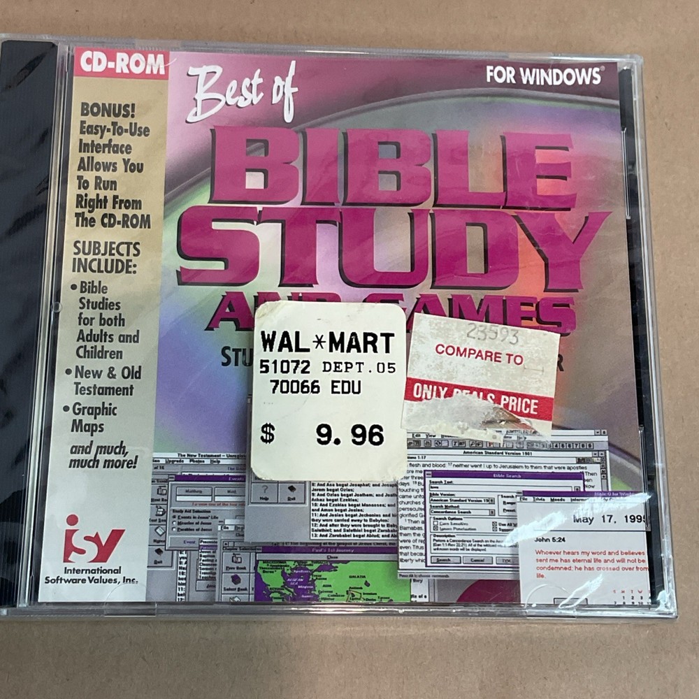 Best of Bible Study and Games PC CD-ROM Windows Educational Software