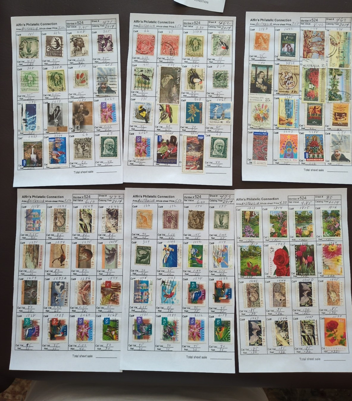 APC W5105 Australia on circuit sheets all identified sc over $80