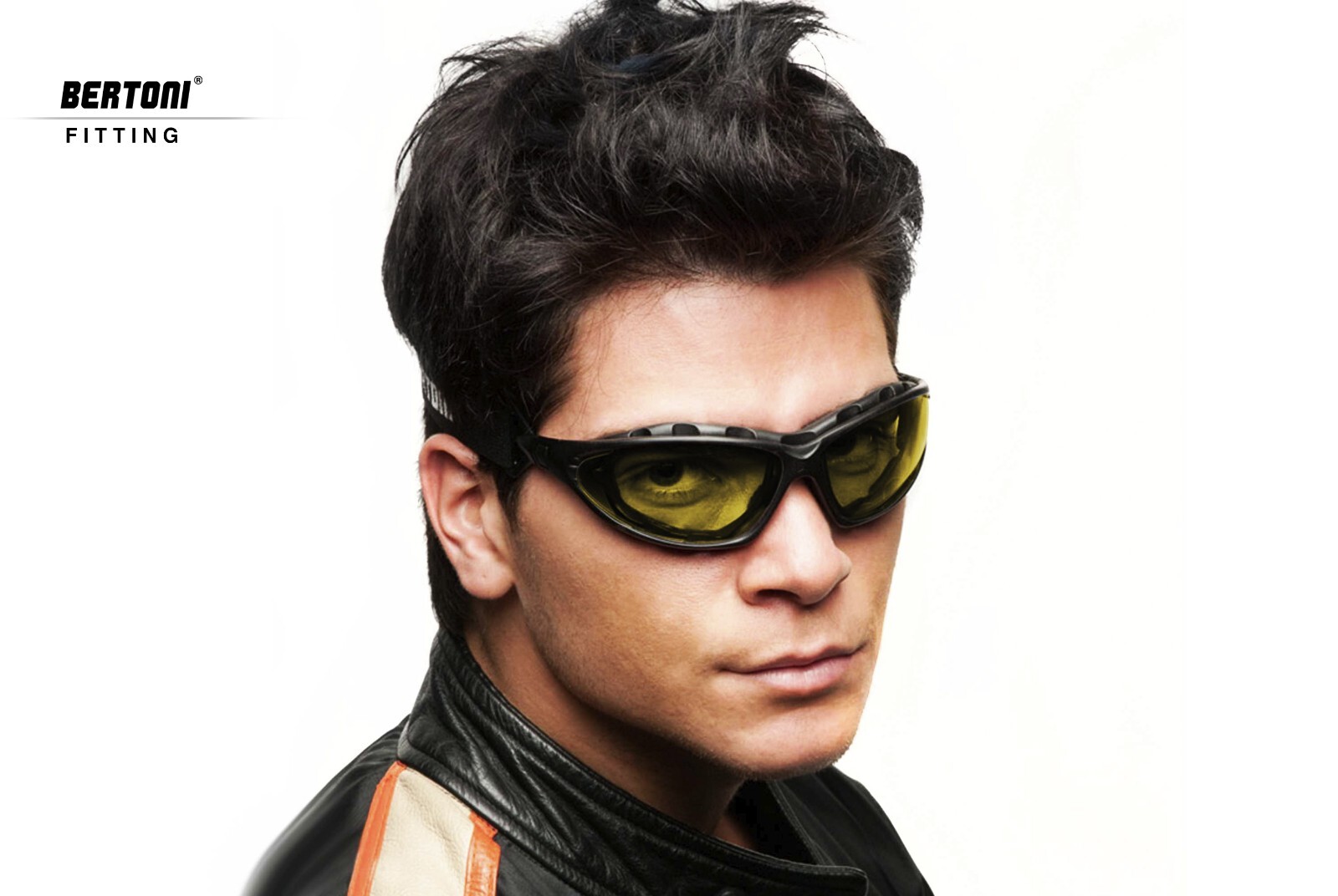 Bertoni Photochromic Polarized Motorcycle Goggles Night Driving P333FTA