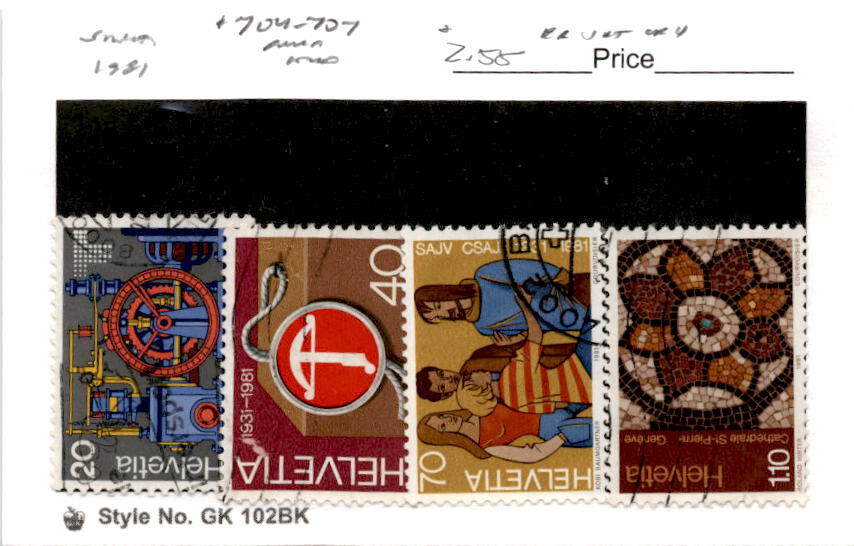 Switzerland, Postage Stamp, #704-707 Used, 1981 (AD)