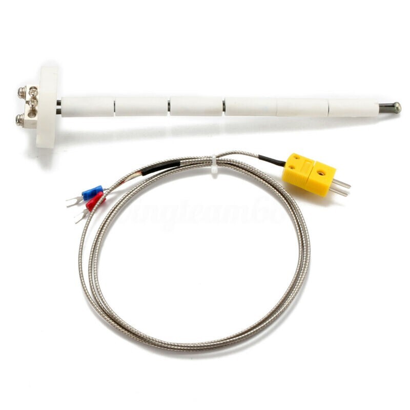 Very High Temperature K-Type Thermometer Forge Crucible Kiln Ceramic Probe