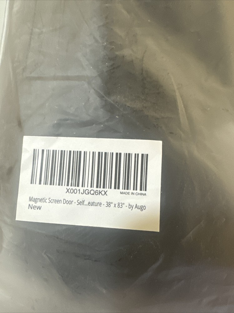 Augo Magnetic Screen Door 38X83 NWT Easy To Install