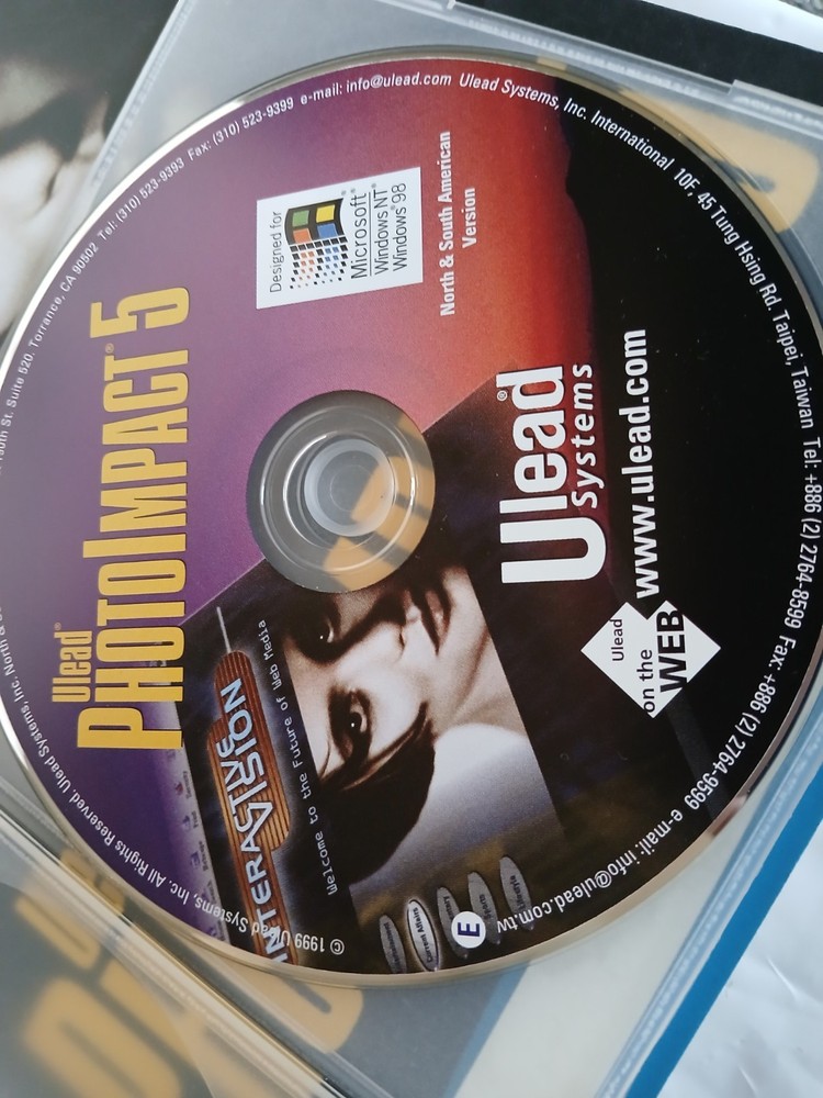ULEAD PHOTOIMPACT 5User Guide and CD 1999for Microsoft win NT/win98
