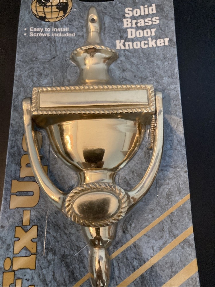 Universal Craft Solid Brass Door Knocker, Front Door Style - NEW Read
