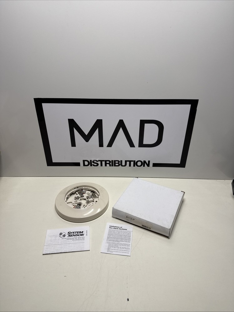 Smoke Detector Base, 6", 4 Wire W/Relay, 24 Volt. System Sensor Model #B112LP