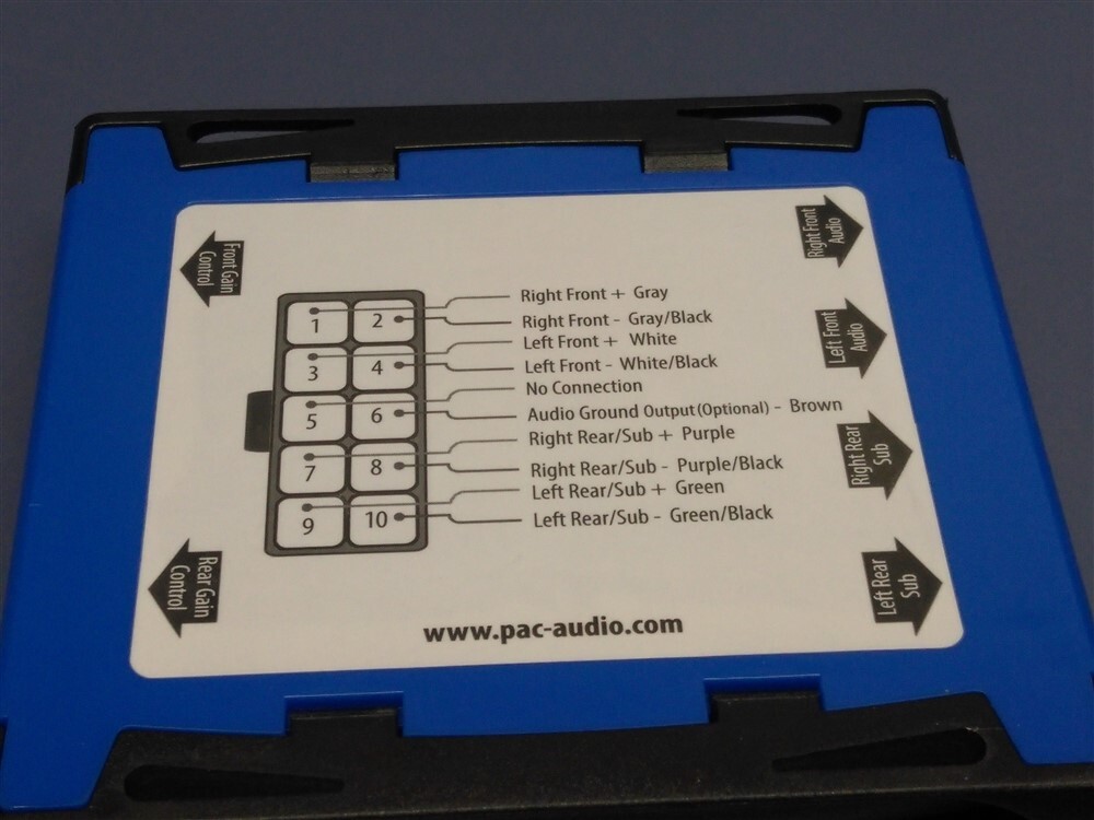 PAC - LocPRO 4-Channel Line Output Converter LP6-4 - Black/Blue