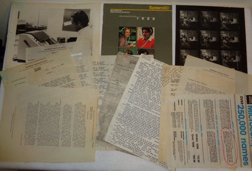 1980 Borg-Warner Educational Systems System80 Teaching Program Booklet & Papers