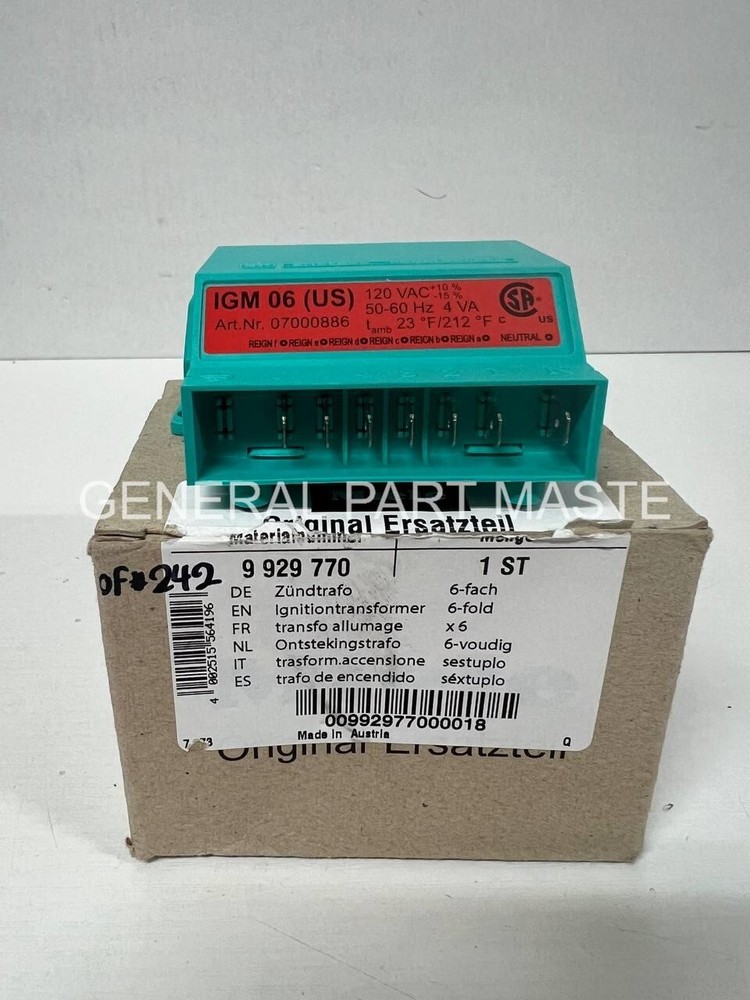 GENUINE OEM Miele Ignitiontransformer 6-fold 9929770