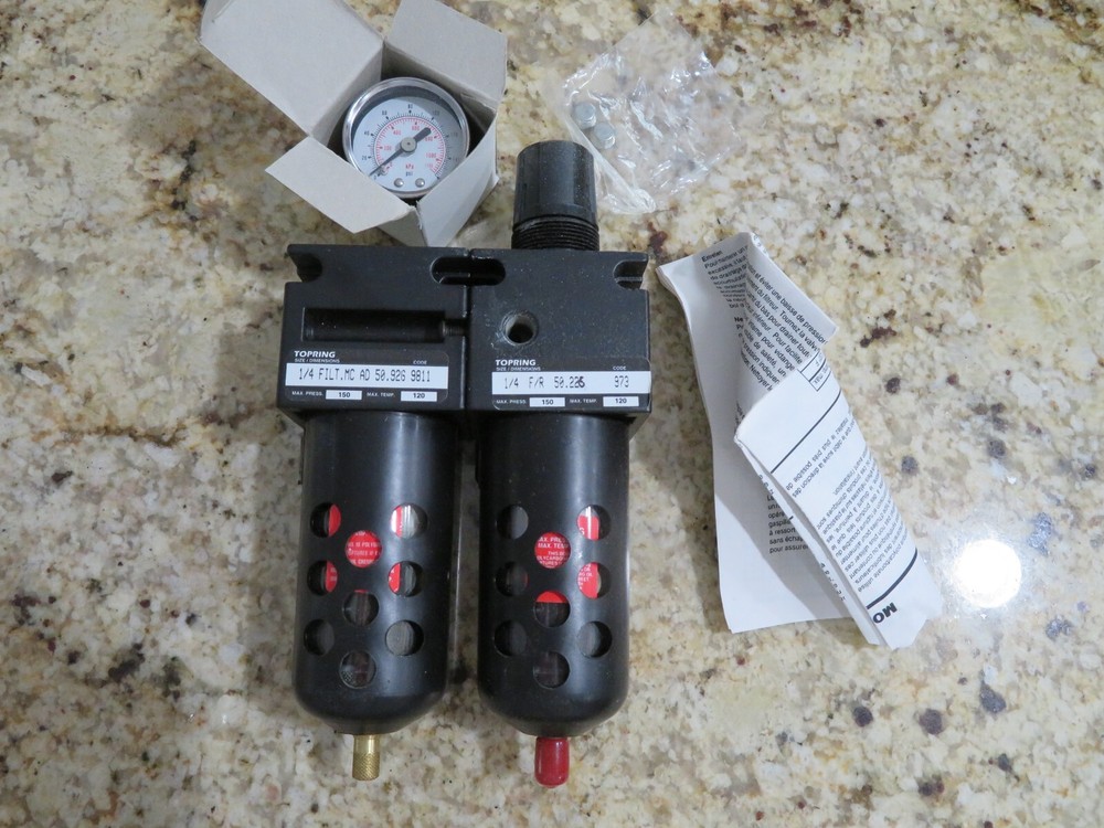 TOPRING 50.666 Filter Regulator  1/4" auto polyurethane modulair
