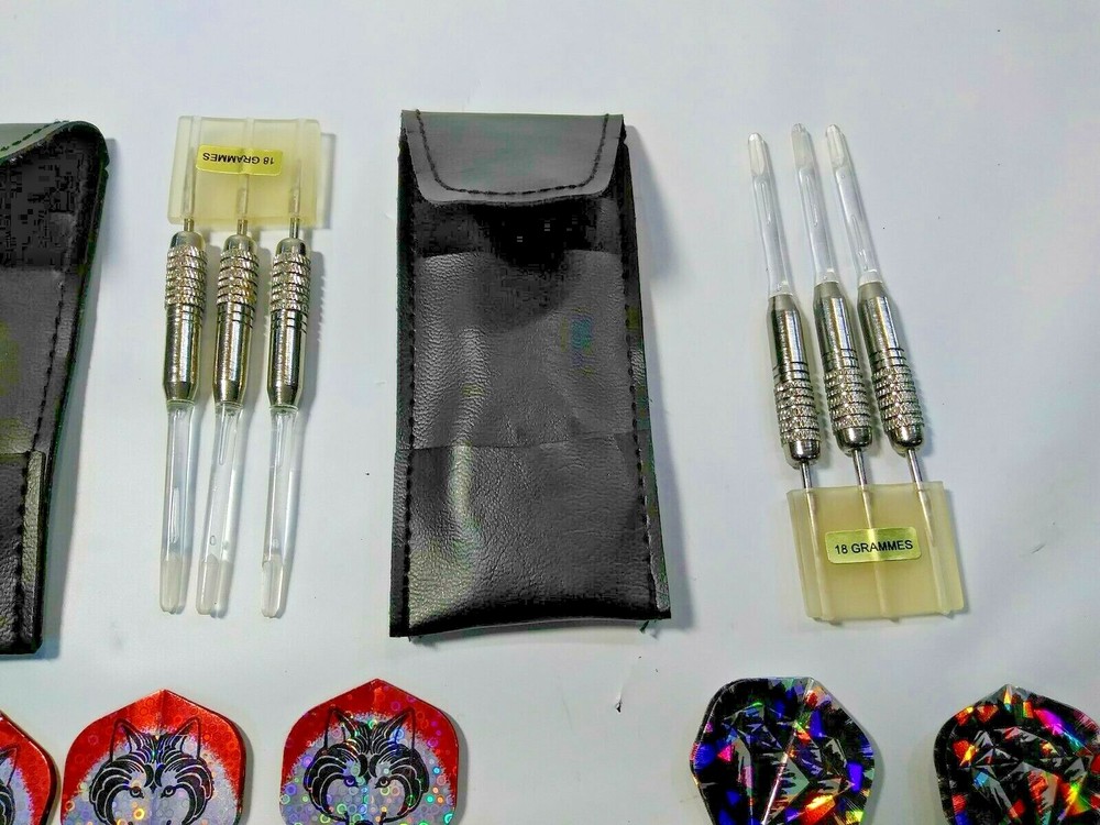 2 Sets 18 Gram Darts Soft Tip, Case, Wolf, Purple Diamond, 6 Darts
