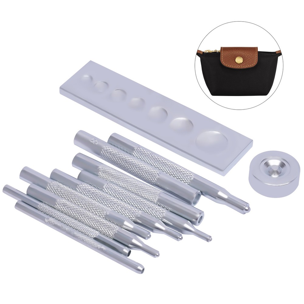 Craft Tool Die Punch Snap Kit Rivet Setter with Base for Punch Hole & Button