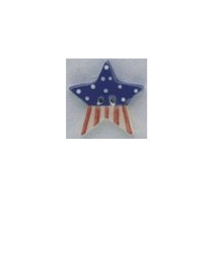 Mill Hill Ceramic Buttons 86184 Large Star Flag
