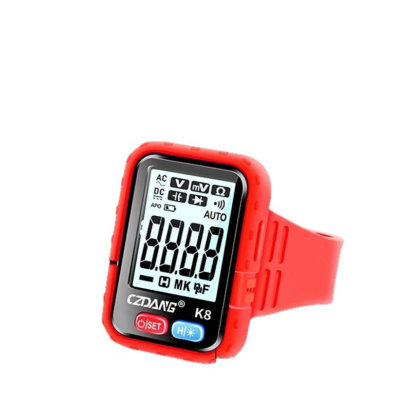 Handheld Wrist Multimeter Voltage Resistance Temperature Continuity Reading Hold