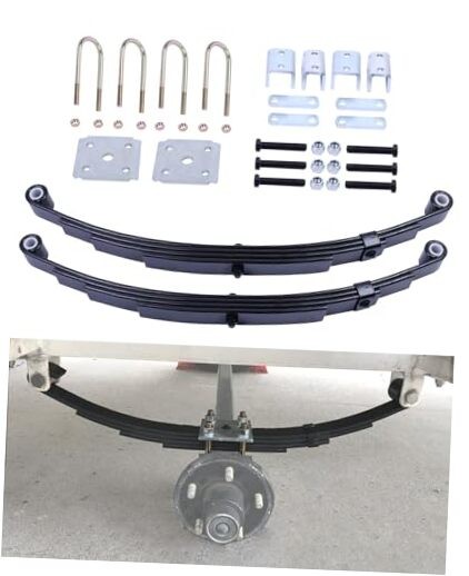 Trailer Leaf Spring Kit 3500lb Single Trailer Axle 4 Leaf Spring Kit with U
