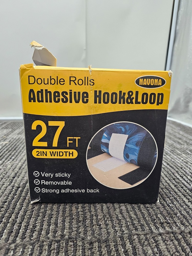 Navona Double Rolls Adhesive Hook&Loop Tapes Assembly 27ft x 2" 2 Rolls