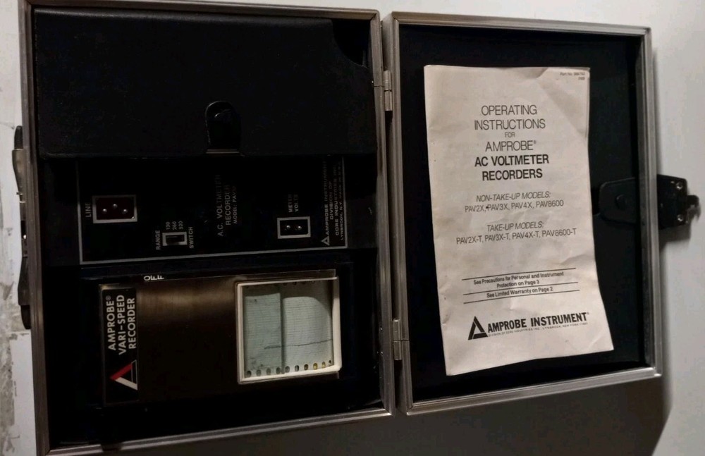 AMPROBE Model PAV-3X Vari-Speed AC Recorder Tested Working USED