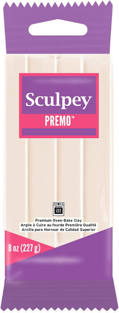 Polyform Premo Polymer Oven-Bake Clay, Translucent, Non Toxic,8 Oz. Bar, Great