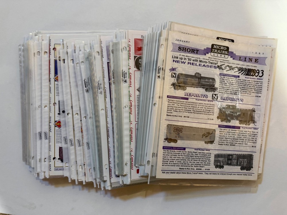 1993-2005 Micro-Trains Short Line N scale / 163 issues + extras / Clean copies