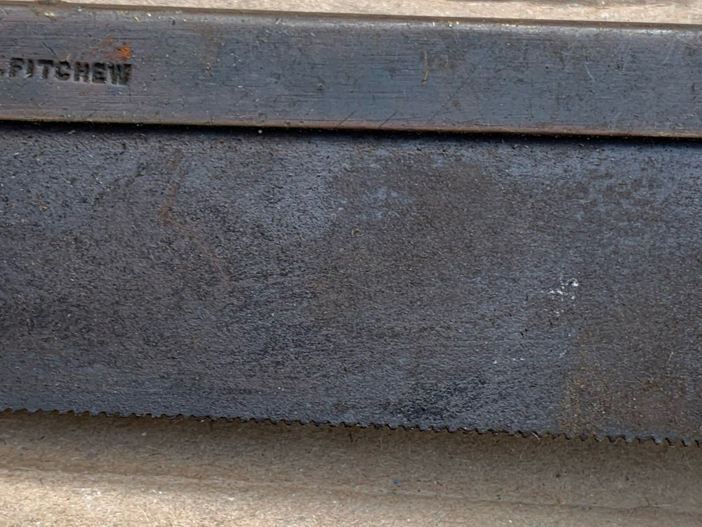 vintage brass backed saw