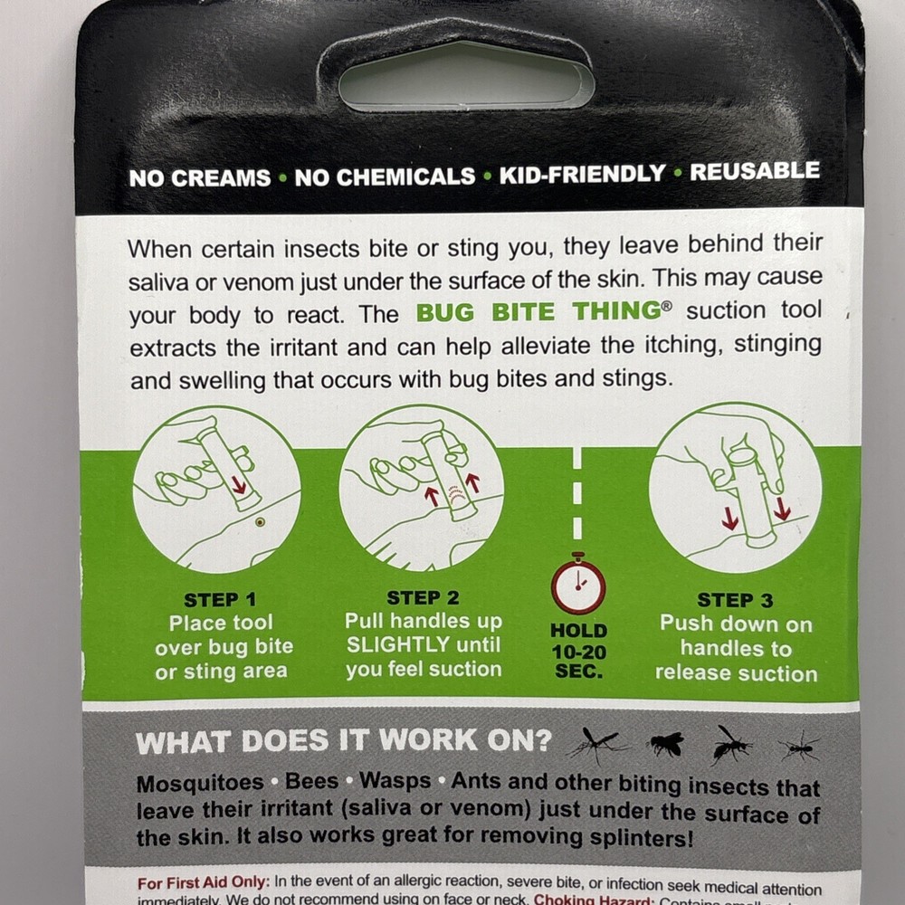 Bug Bite Thing Suction Tool Blue Insect Bite & Sting Relief NEW