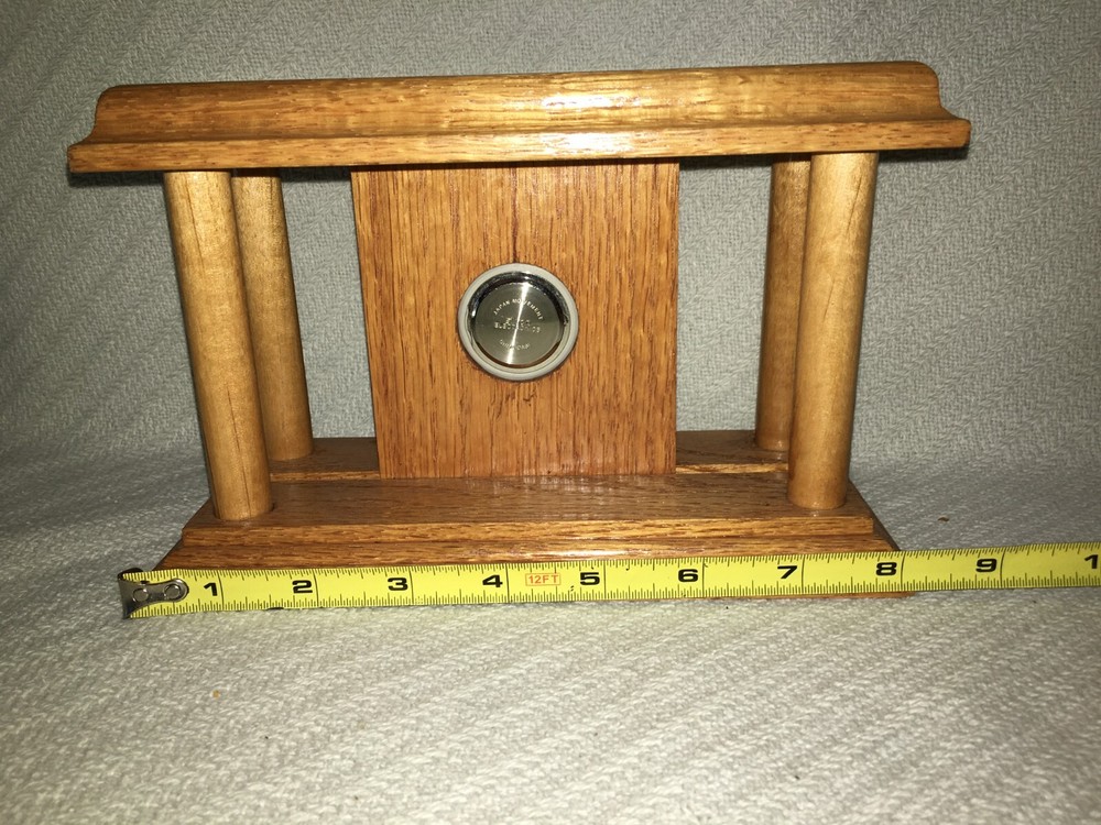 Silcon Electronics Wood Quartz Mantle Clock 8x4x4"