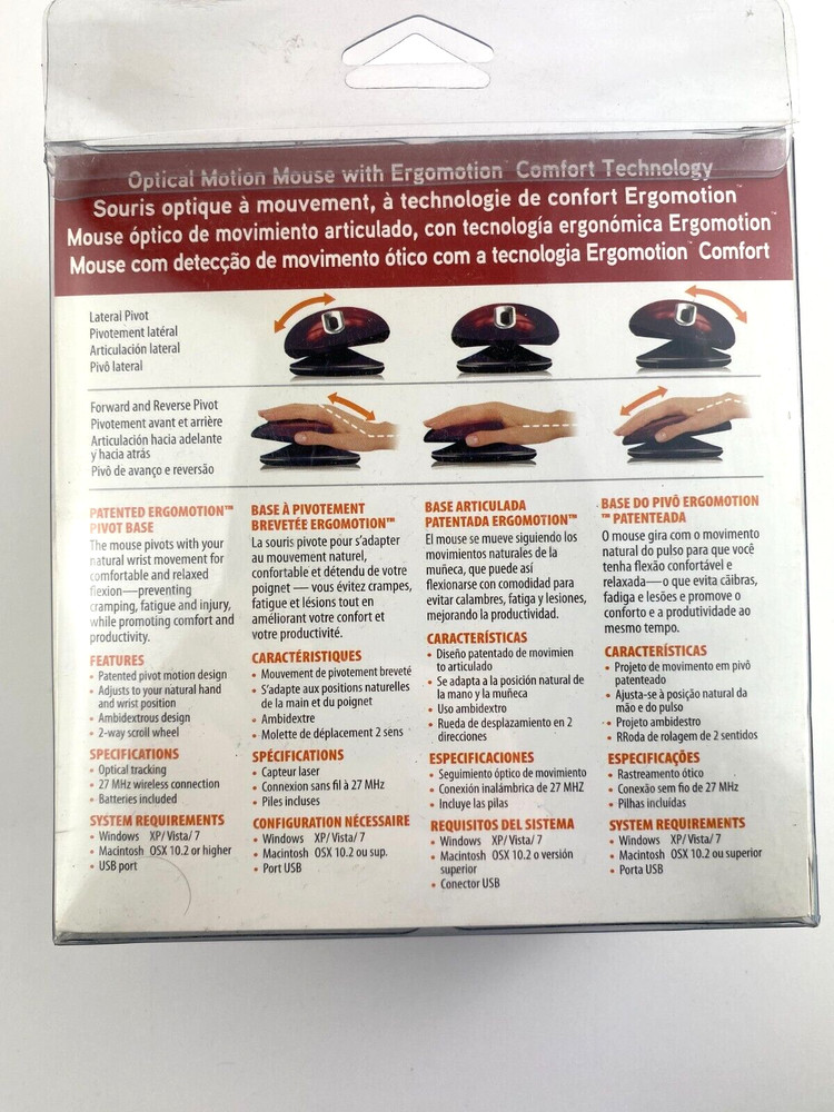 Ergomotion Optical Motion Mouse Maxell