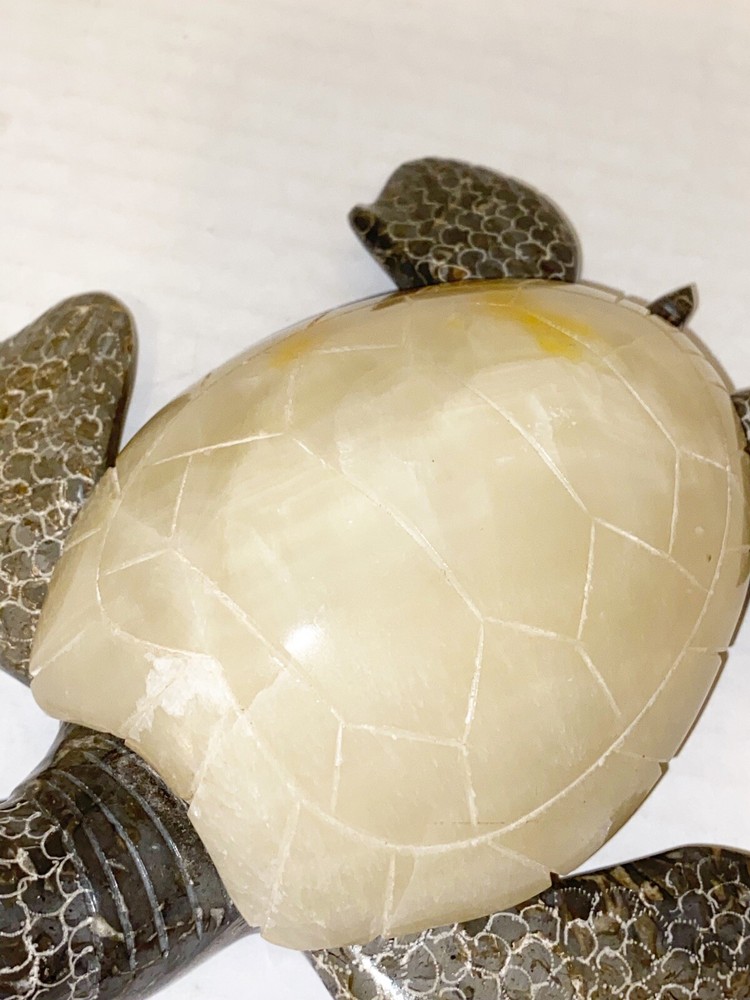 Marble Turtle Figurine