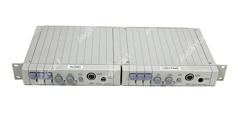 (2) RTS Telex 2CH RM-325 Rack Mount Intercom Programmable User Station