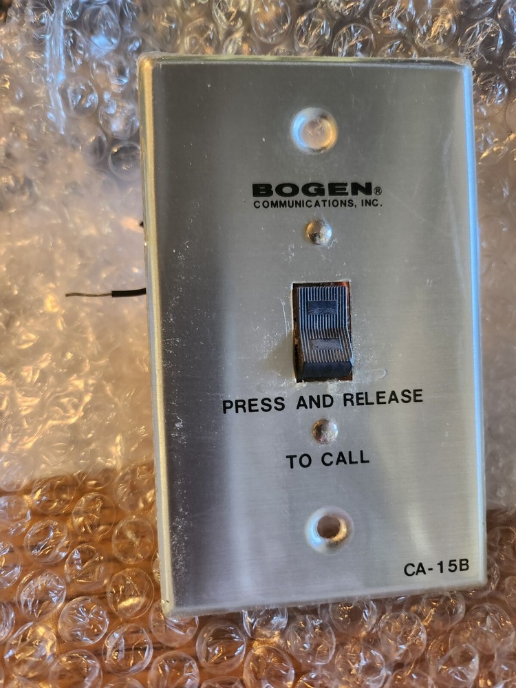 Bogen Communications CA-15B In-Wall Push Button Emergency Call Switch Intercom