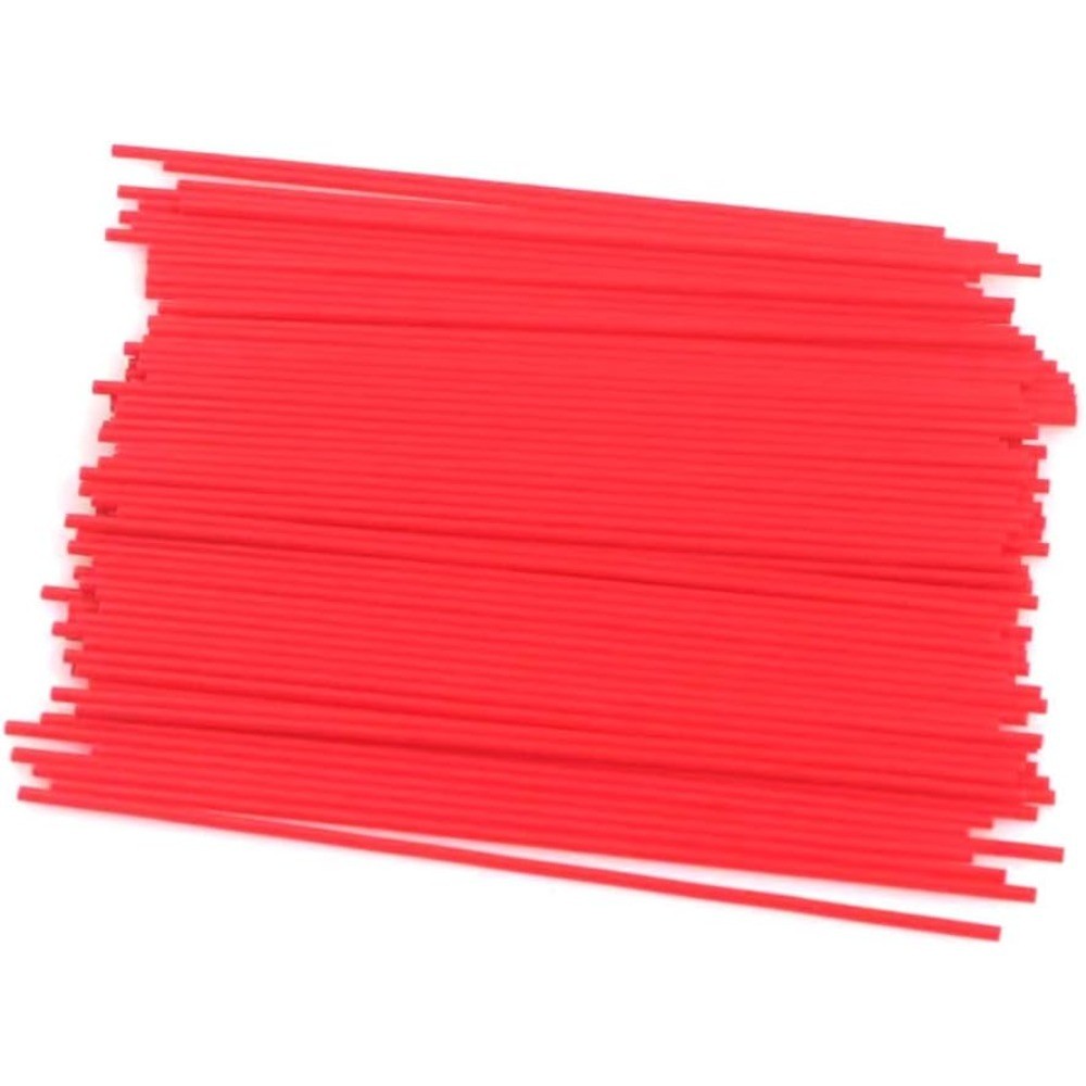 Replacement Spray Can Extension Straws 5 Inches Red Plastic 50 Pack