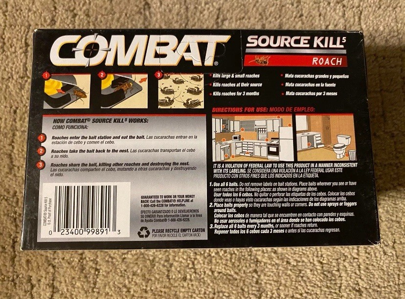 Combat Source Kill 5 Roach. Four Boxes. Six Stations In Each Box.