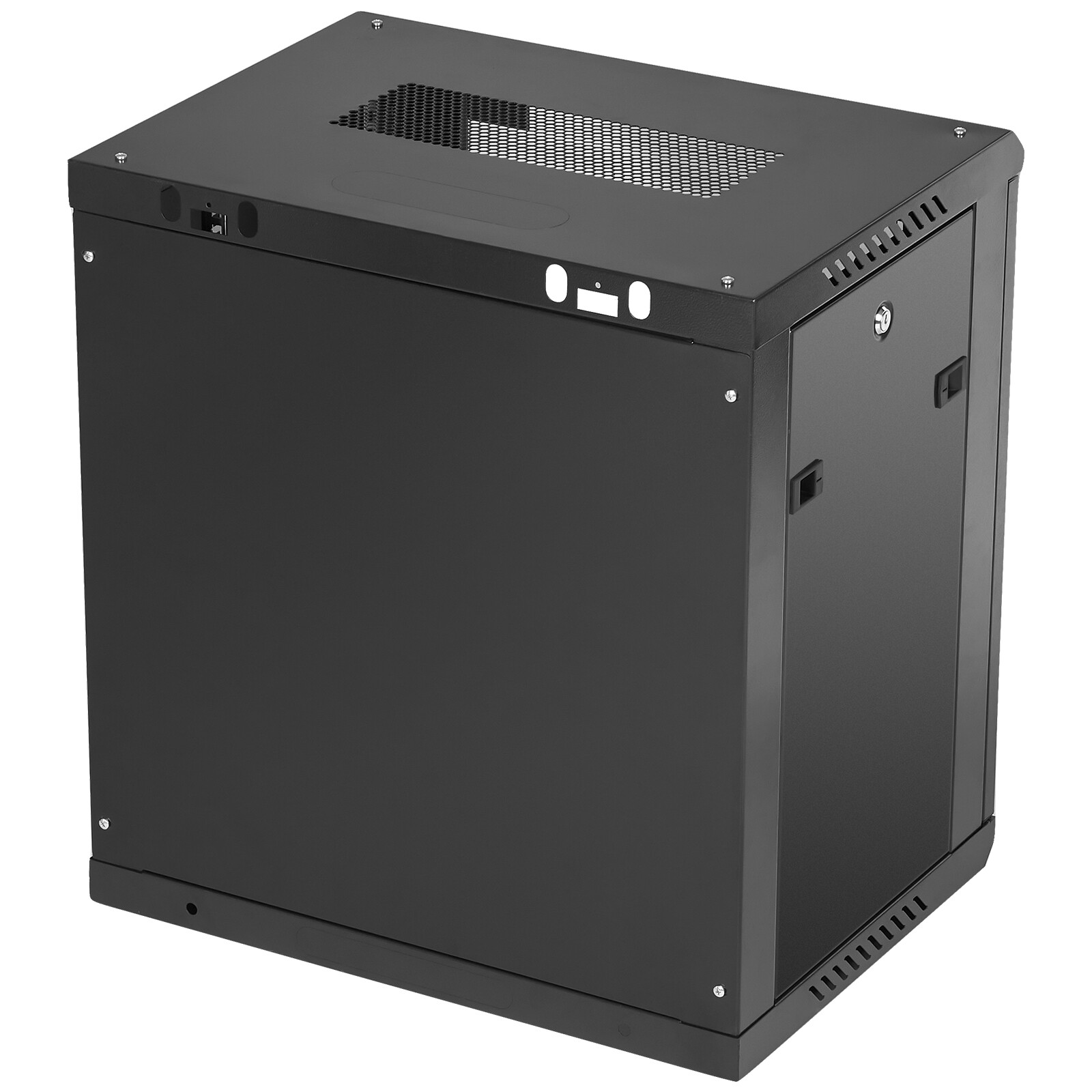 VEVOR 12U Wall Mount Network Server Rack Cabinet Enclosure 15.5'' Deep Door Lock