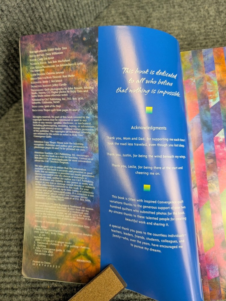 Ricky Tims' Convergence Quilts Book Softcover Patchwork Patterns Strip Quilting