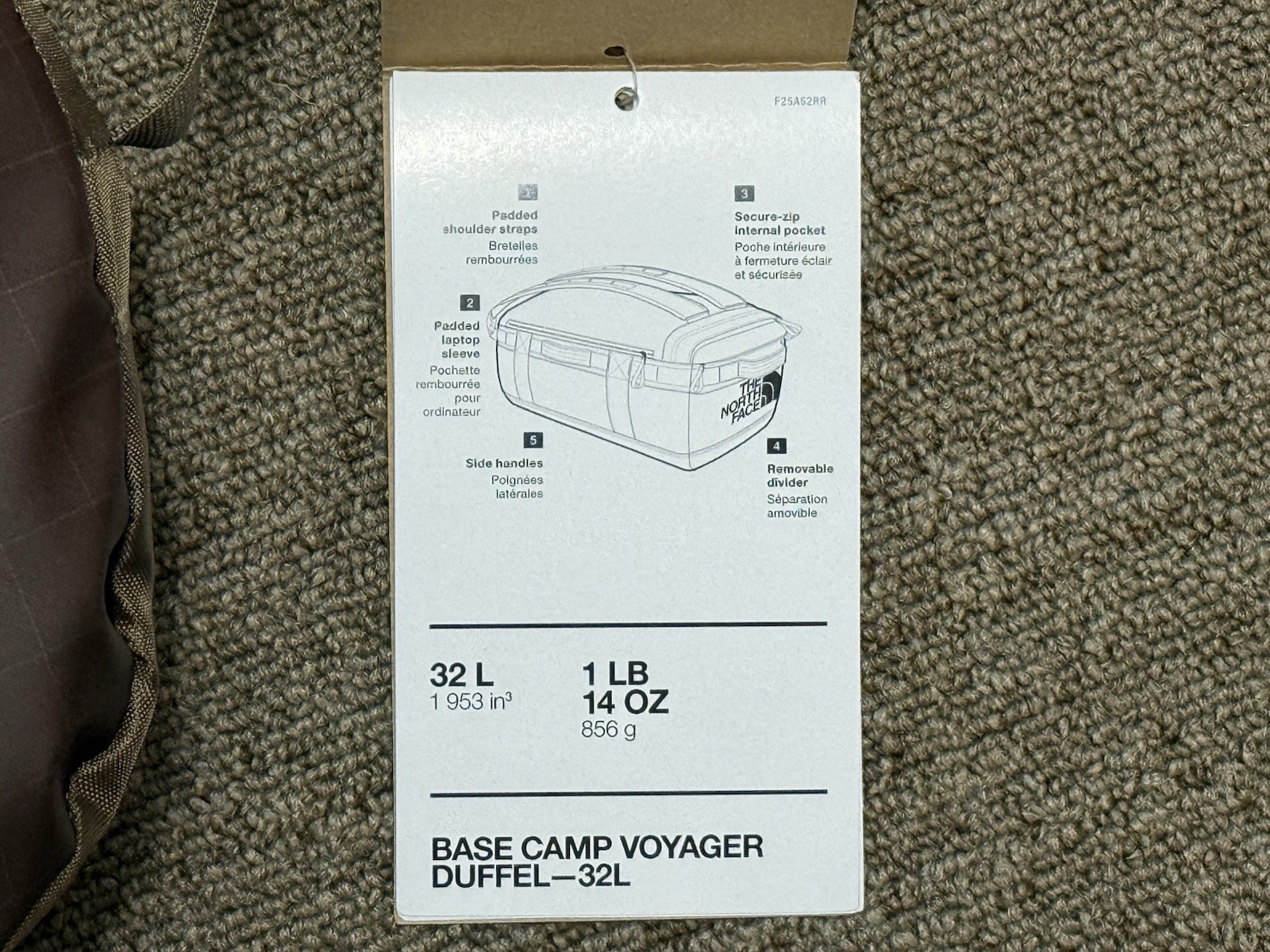 The North Face Base Camp Voyager Duffel 32L Smokey Brown/Khaki Bag NWT