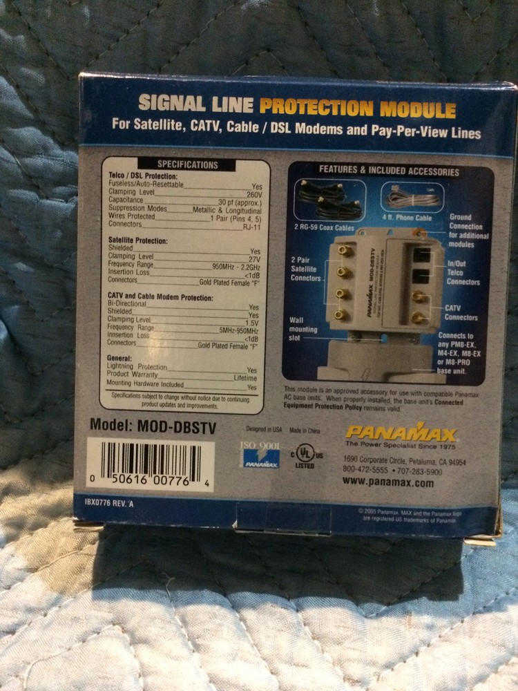NEW - Panamax MOD-DBSTV - Signal Line Protection Module