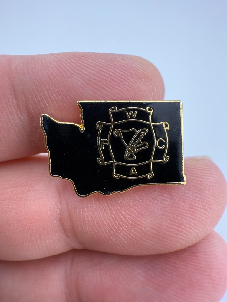 WFCA Washington Fire Commissioners Association Pin - State Map Outline